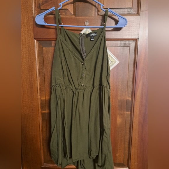 a.n.a Tops Ana Sz X Army Green Baby Doll Tank Top Poshmark